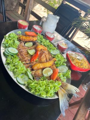 Regional Amazon lunch served during a one day river tour from Manaus